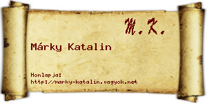 Márky Katalin névjegykártya